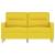 Canapea cu 2 locuri, galben deschis, 120 cm, material textil GartenMobel Dekor