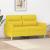Canapea cu 2 locuri, galben deschis, 120 cm, material textil GartenMobel Dekor