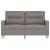 Canapea cu 2 locuri, gri taupe, 120 cm, material textil GartenMobel Dekor