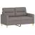 Canapea cu 2 locuri, gri taupe, 120 cm, material textil GartenMobel Dekor