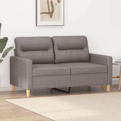 Canapea cu 2 locuri, gri taupe, 120 cm, material textil GartenMobel Dekor