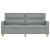 Canapea cu 2 locuri, gri deschis, 140 cm, material textil GartenMobel Dekor