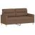 Canapea cu 2 locuri, maro, 140 cm, material textil GartenMobel Dekor