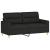 Canapea cu 2 locuri, negru, 140 cm, material textil GartenMobel Dekor