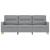 Canapea cu 3 locuri, gri deschis, material 180CM textil GartenMobel Dekor