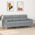 Canapea cu 3 locuri, gri deschis, material 180CM textil GartenMobel Dekor