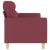 Canapea cu 3 locuri, roșu vin, 180 cm, material textil GartenMobel Dekor
