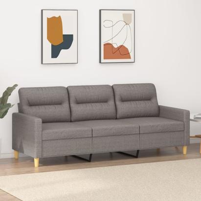 Canapea cu 3 locuri, taupe, 180 cm, material textil GartenMobel Dekor