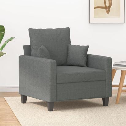 Fotoliu canapea, gri închis, 60 cm, material textil GartenMobel Dekor