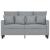 Canapea cu 2 locuri, gri deschis, 120 cm, material textil GartenMobel Dekor