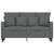 Canapea cu 2 locuri, gri închis, 120 cm, material textil GartenMobel Dekor