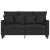 Canapea cu 2 locuri, negru, 120 cm, material textil GartenMobel Dekor