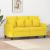 Canapea cu 2 locuri, galben deschis, 120 cm, material textil GartenMobel Dekor