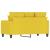 Canapea cu 2 locuri, galben deschis, 120 cm, material textil GartenMobel Dekor
