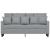 Canapea cu 2 locuri, gri deschis, 140 cm, material textil GartenMobel Dekor