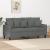 Canapea cu 2 locuri, gri închis, 140 cm, material textil GartenMobel Dekor