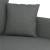 Canapea cu 2 locuri, gri închis, 140 cm, material textil GartenMobel Dekor