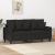 Canapea cu 2 locuri, negru, 140 cm, material textil GartenMobel Dekor