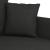 Canapea cu 2 locuri, negru, 140 cm, material textil GartenMobel Dekor