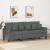 Canapea cu 3 locuri, gri închis, 180 cm, material textil GartenMobel Dekor