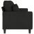 Canapea cu 3 locuri, negru, 180 cm, material textil GartenMobel Dekor