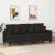 Canapea cu 3 locuri, negru, 180 cm, material textil GartenMobel Dekor