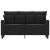 Canapea cu 2 locuri, negru, 120 cm, catifea GartenMobel Dekor