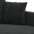 Canapea cu 2 locuri, negru, 140 cm, catifea GartenMobel Dekor