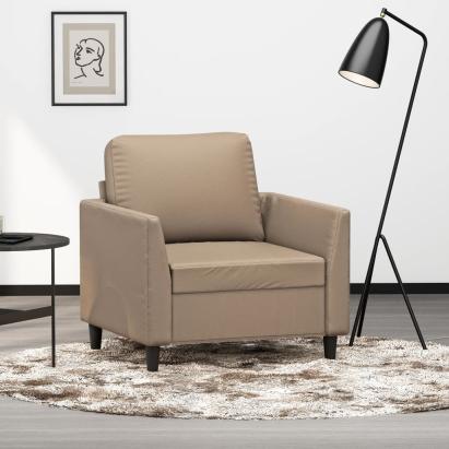 Canapea de o persoană, cappuccino, 60 cm, piele ecologică GartenMobel Dekor