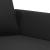 Canapea cu 2 locuri, negru, 120 cm, piele ecologică GartenMobel Dekor