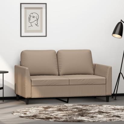 Canapea cu 2 locuri, cappuccino, 120 cm, piele ecologică GartenMobel Dekor