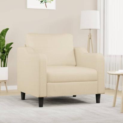 Fotoliu canapea, crem, 60 cm, material textil GartenMobel Dekor