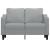 Canapea cu 2 locuri, gri deschis, 120 cm, material textil GartenMobel Dekor