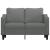 Canapea cu 2 locuri, gri închis, 120 cm, material textil GartenMobel Dekor