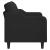 Canapea cu 2 locuri, negru, 120 cm, material textil GartenMobel Dekor
