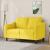 Canapea cu 2 locuri, galben deschis, 120 cm, material textil GartenMobel Dekor