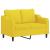 Canapea cu 2 locuri, galben deschis, 120 cm, material textil GartenMobel Dekor