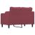 Canapea cu 2 locuri, roșu vin, 120 cm, material textil GartenMobel Dekor