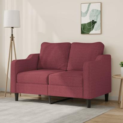 Canapea cu 2 locuri, roșu vin, 120 cm, material textil GartenMobel Dekor