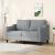 Canapea cu 2 locuri, gri deschis, 140 cm, material textil GartenMobel Dekor