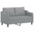 Canapea cu 2 locuri, gri deschis, 140 cm, material textil GartenMobel Dekor