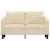Canapea cu 2 locuri, crem, 140 cm, material textil GartenMobel Dekor