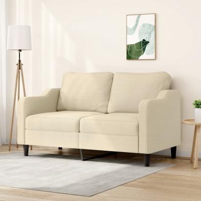 Canapea cu 2 locuri, crem, 140 cm, material textil GartenMobel Dekor