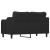 Canapea cu 2 locuri, negru, 140 cm, material textil GartenMobel Dekor