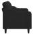 Canapea cu 2 locuri, negru, 140 cm, material textil GartenMobel Dekor