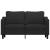 Canapea cu 2 locuri, negru, 140 cm, material textil GartenMobel Dekor