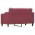 Canapea cu 2 locuri, roșu vin, 140 cm, material textil GartenMobel Dekor