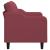 Canapea cu 2 locuri, roșu vin, 140 cm, material textil GartenMobel Dekor
