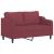 Canapea cu 2 locuri, roșu vin, 140 cm, material textil GartenMobel Dekor