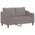 Canapea cu 2 locuri, gri taupe, 140 cm, material textil GartenMobel Dekor